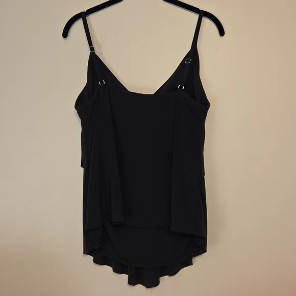 Aqua Green Black Tankini Top - Picture 3 of 5
